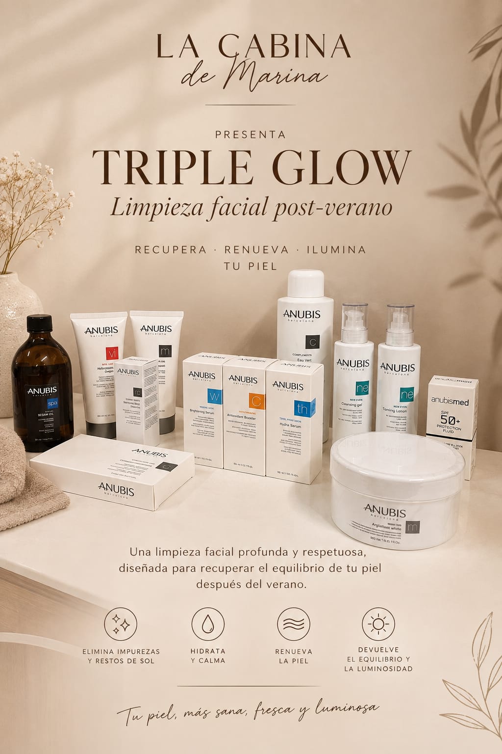 Limpieza facial Triple Glow en La Cabina de Marina